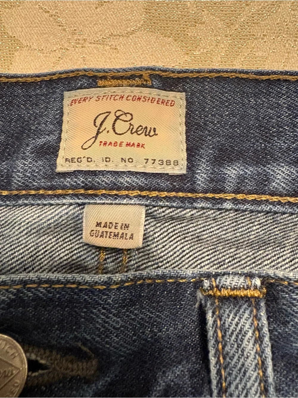 J. Crew Men’s Straight Jeans in Dark Blue Wash